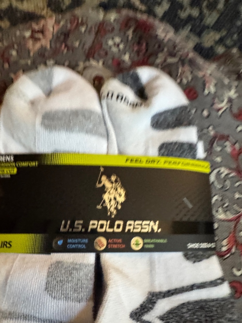 U.S. Polo Assn. White and Gray Low-Cut Performance Athletic Socks - 6 Pack - Picture 4 of 6